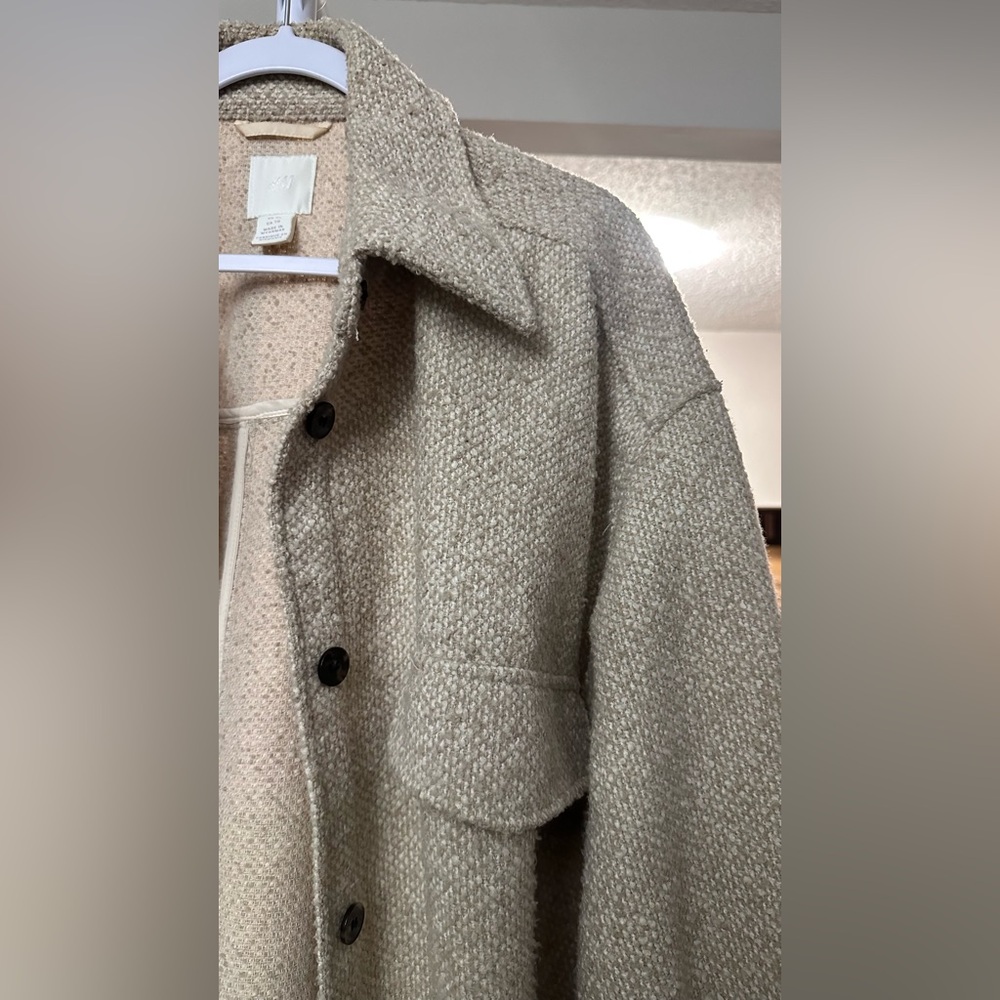 H&M Cream Textured Jacket - Picture 8 of 16